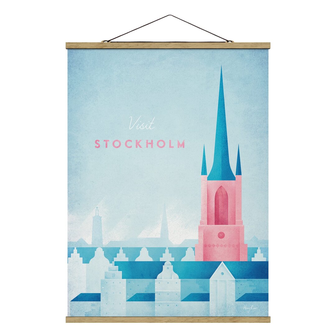 Grafikdruck Travel Poster - Stockholm