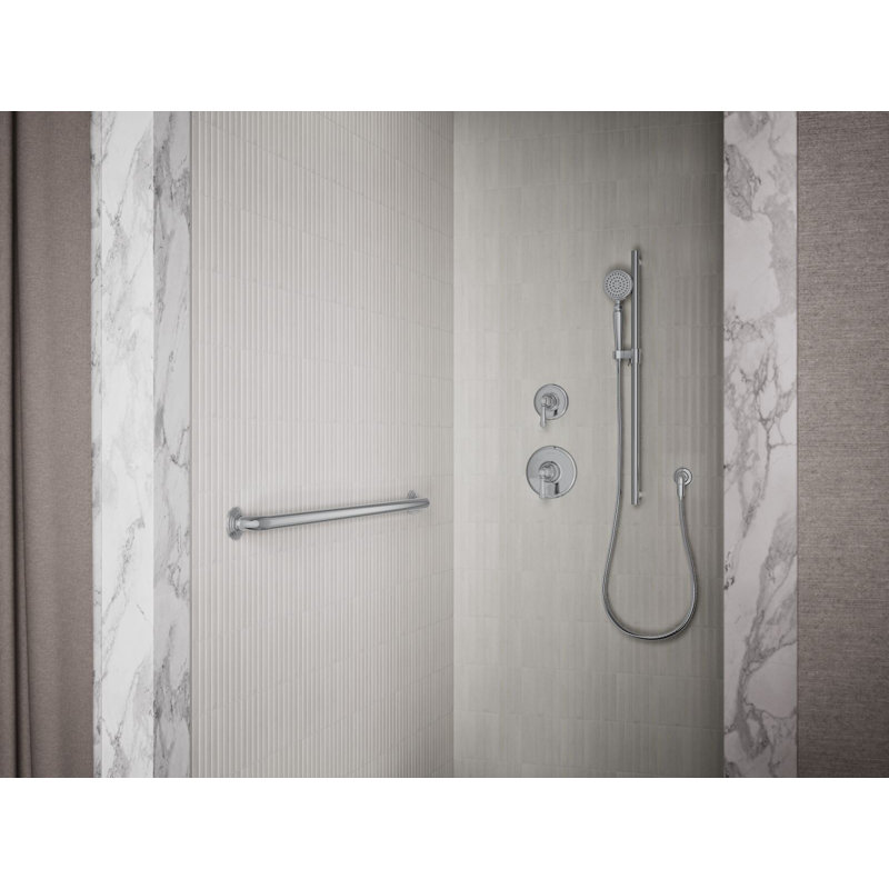 Traditional Grab Bar, Polished Stainless, 42"W