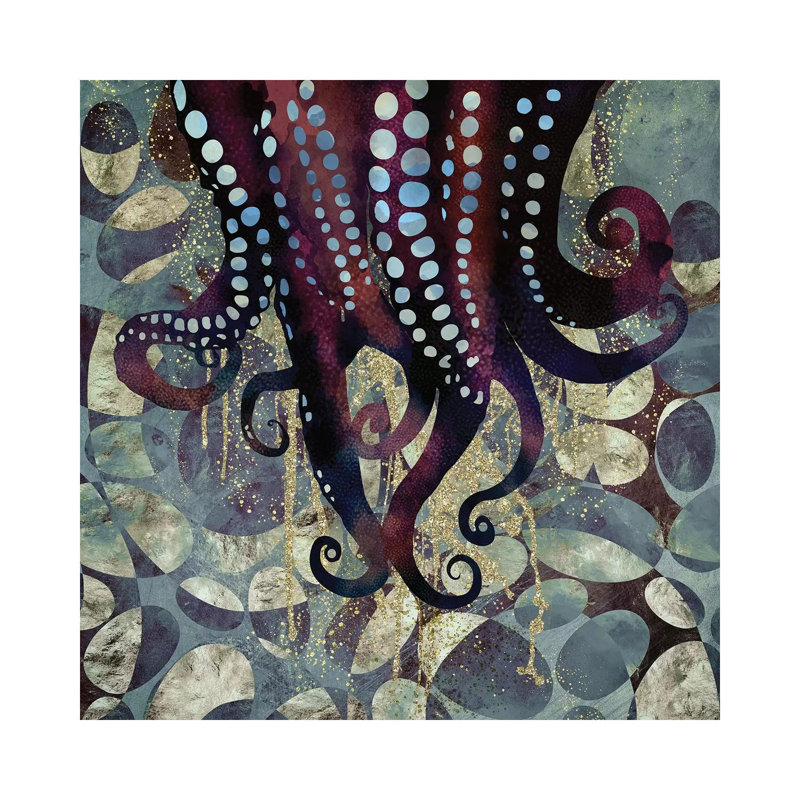 Metallic Ocean II - Print on Canvas, Wrapped Canvas, 93.98 cm H x 93.98 cm W x 1.91 cm D