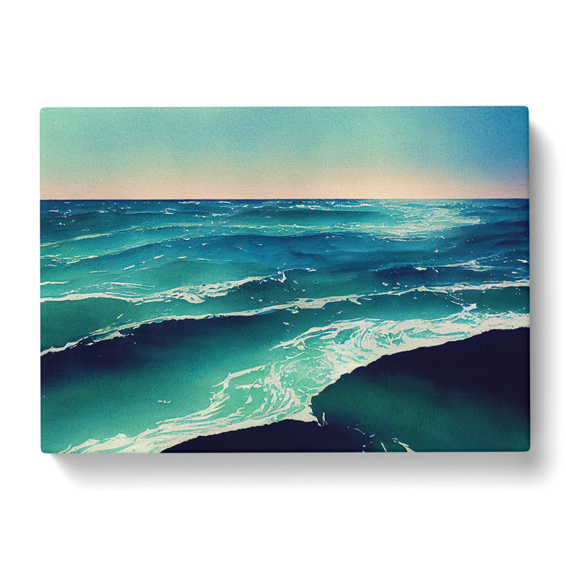 Watercolour Ocean Vol.4 - Wrapped Canvas, 35cm H x 50cm W x 3cm D