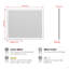 Miroir de meuble-lavabo mural 30 po x 36 po à DEL avec interrupteur tactile antibrouillard blanc / chaud / naturel réglable-277471078