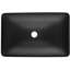 Lavabo de salle de bain rectangulaire noir mat - L 14,38 po x l 22,25 po H 4-3 / 8 po, verre tendance et robinet H 4,05 po