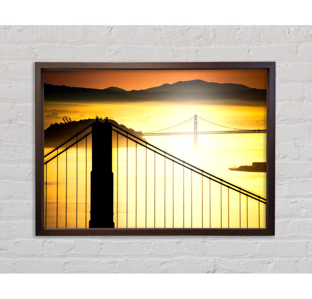 Sonnenaufgang über der Bucht von San Francisco - Einzelbildrahmen Kunstdrucke auf Leinwand