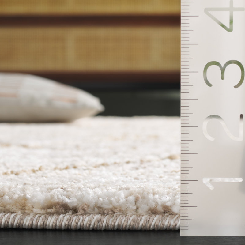 Ravine Shag Performance Abstract Rug, Square 6'7"