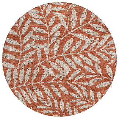Malek Flatweave Washable Floral Indoor / Outdoor Rug