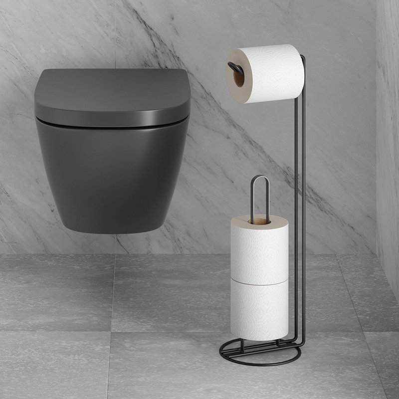 Origin LAVA toilet roll holder for 4 rolls, free -standing