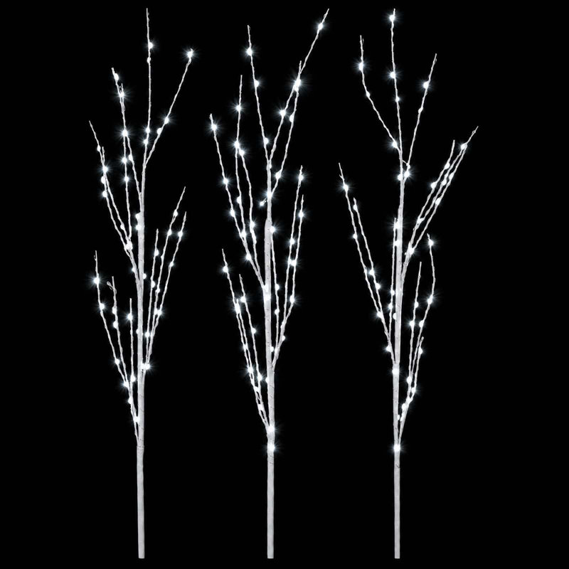 LED Copper Branch Christmas Decoration Steel, Copper wire LED light, White (Cold White)