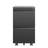 Lockable Metal Rolling File Cabinet With 2 Drawers - Fits Legal/Letter/A4 Files, Fully Assembled Black Office Addition Drawer Mobile Security Lock Stores Unit-393305845