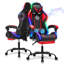 Fauteuil de jeu inclinable et ergonomique en cuir avec haut-parleurs intégrés et lumières DEL Hoffree-72855614