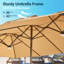 14.5 Ft X 8.5 Ft Rectangular Lighted Market Umbrella With Base-1754334578