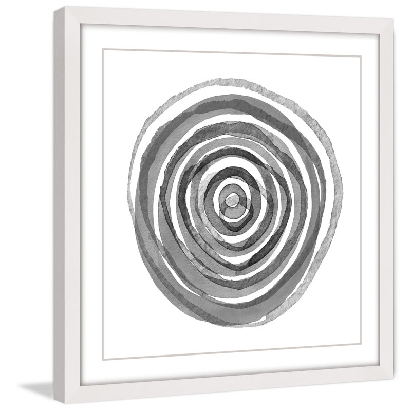 « spiraling perception », reproduction d’art encadrée, H 18 po x l 18 po x P 1,5 po