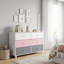 Liston Weishaar 6 Drawer Chest with Custom Green and Pink Panel Design