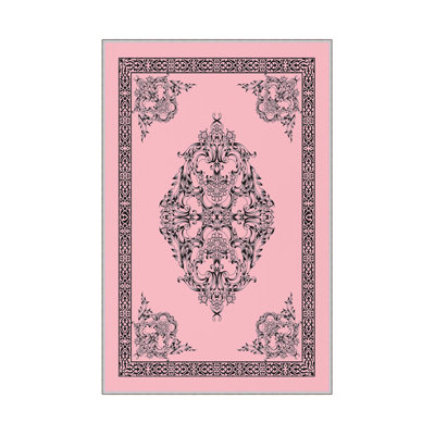 Premium Hall Carpet (3.3 x 6.6 ft), 100% Polyester, 0.3 in Pile Height | Antibacterial, Non-Slip PVC Dot Underside, 650 g/m² | Durable Woven Design, 3D Digital Printing, Machine Washable, Ideal for Home Décor