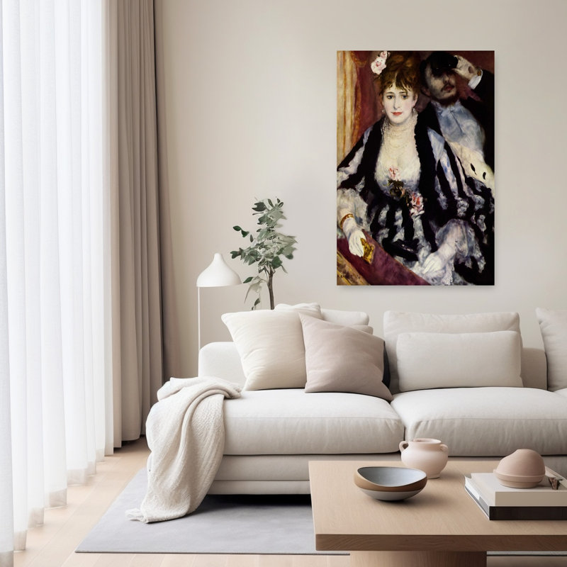 The Theatre Box Classic Modern Portrait Architecture Wall Art Print by Pierre-Auguste Renoir - Wrapped Canvas Print
