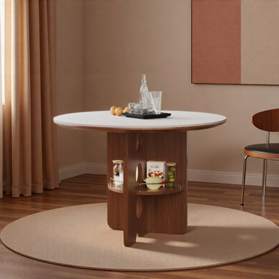 Exquisite Round Durable Storage Dining Table
