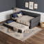 Grand lit de jour rembourré avec couchette et ports USB-1163998163