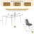 Glass Top Four Leg Dining Set-1900660087-1900660086-1899584623