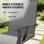 Ensemble de chaises de patio confortables en filet, gris clair, pour les espaces extérieurs modernes