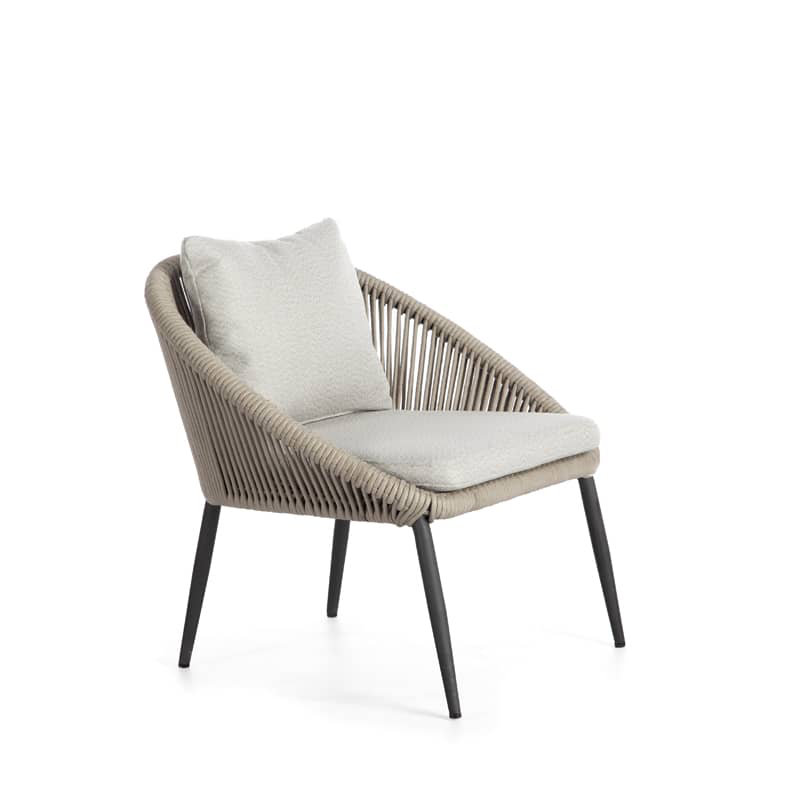 Rodona Outdoor Dining Side Chair, Canvas Aruba Sunbrella® Canvas