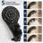 Matte Black Dual Shower Head Combo with Handheld Spray, 10 Spray Functions
