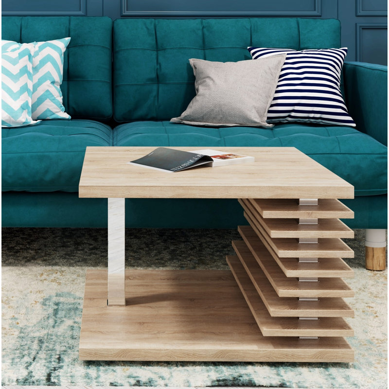Linney Floor Shelf Coffee Table, 45" H x 70" W x 70" D, Sonoma