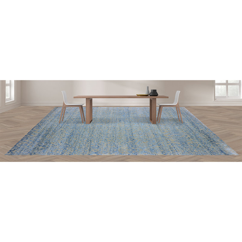 IKVLKV028SIAQ Area Rug in Silver, Rectangle 8' x 10'