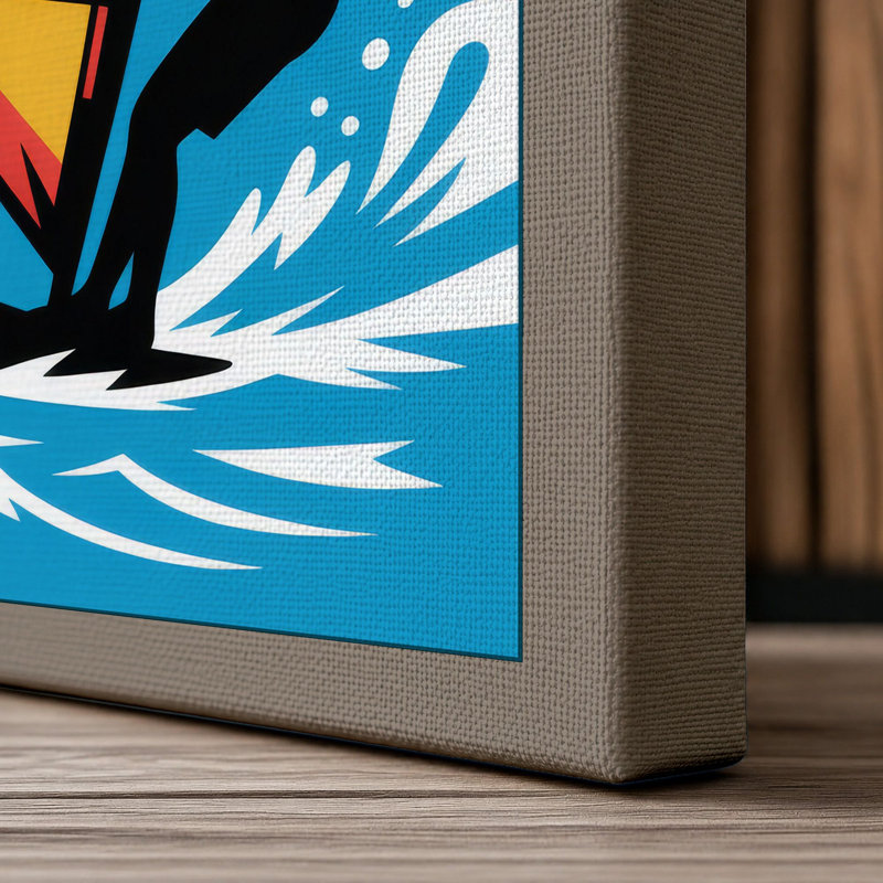 Wind Rider Modern - Wrapped Canvas, 18x12 - 45.7 x 30.5 cm, Taupe Border