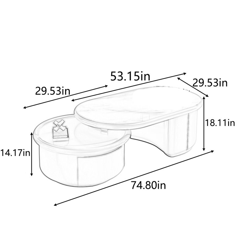 Table basse rétractable multifonctionnelle