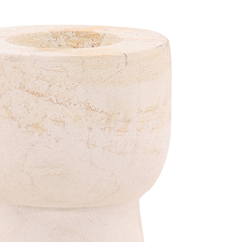 Yann 8'' H Stone Tabletop Candlestick