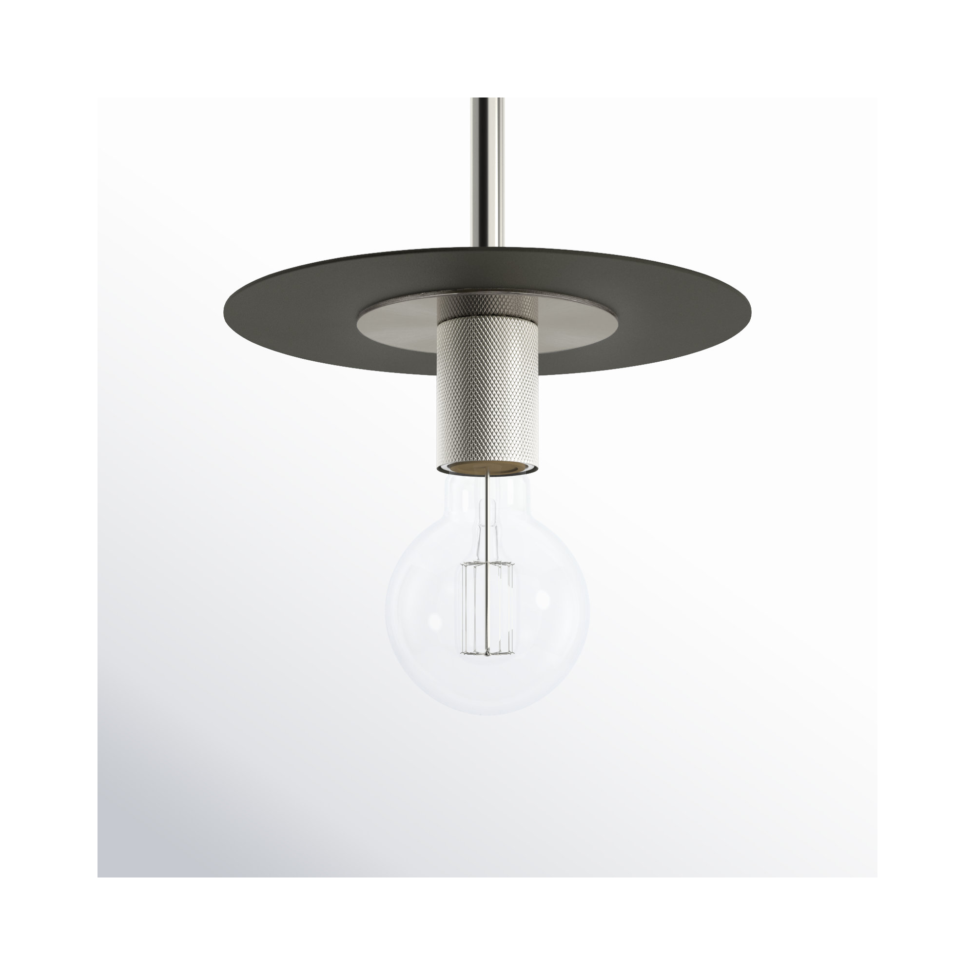 Single Light Dimmable Pendant, Brushed Nickel