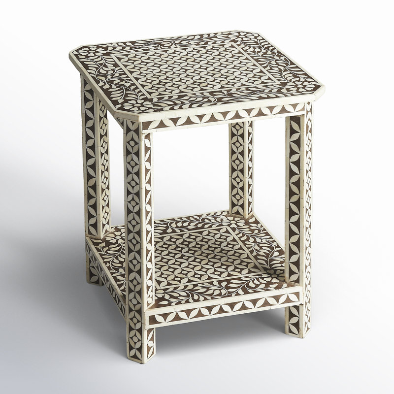 Amelia Bone Inlay Side Table