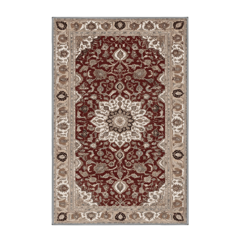 Tapis persan gris lavable à la machine, Tapis de couloir 2 pi x 4 pi