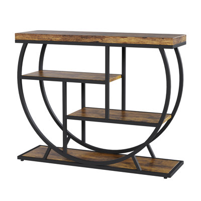 39 in Modern Console Table for Entryway, 4 Tier Hallway Table with Storage by George Oliver