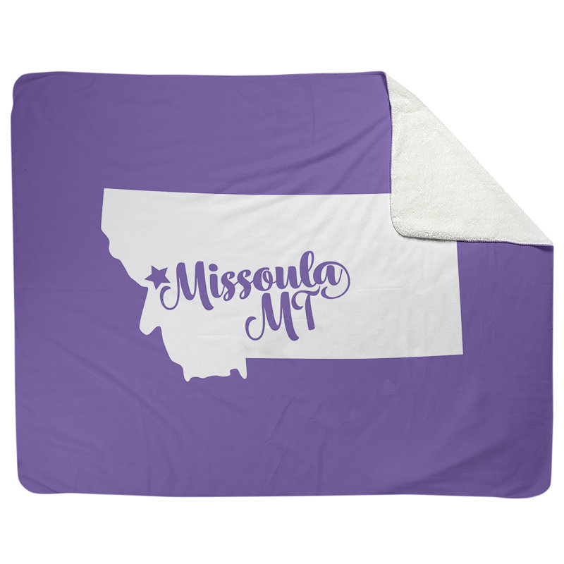 Jeté missoula montana polaire, l 52,5 po x L 62,5 po, Mauve