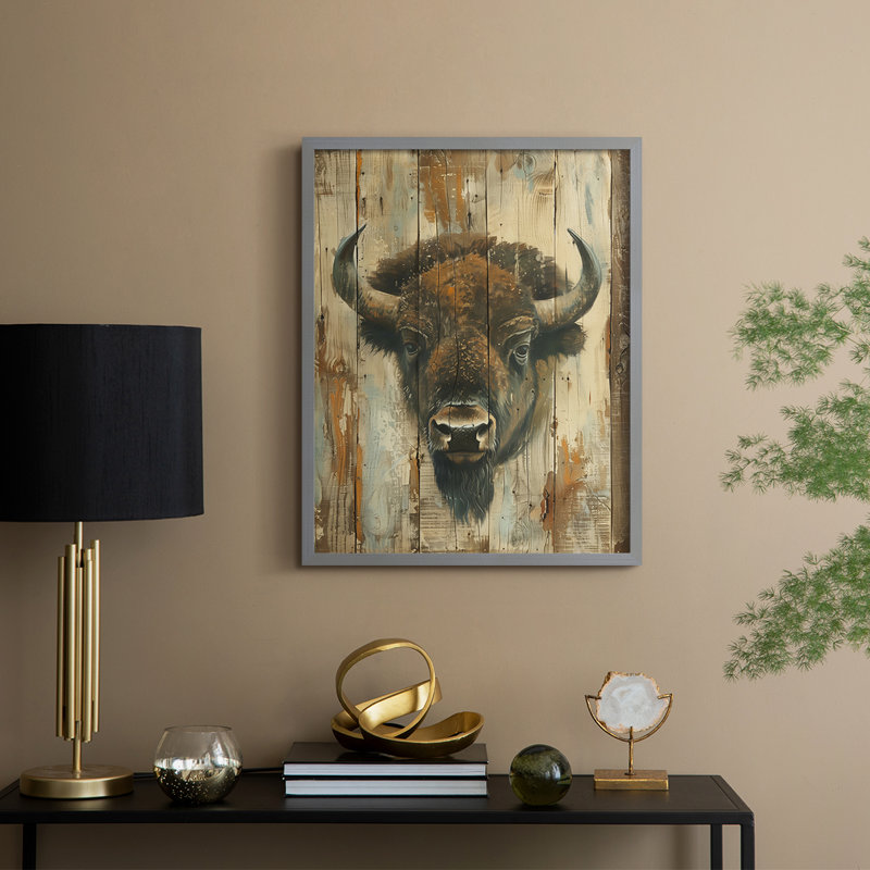 ANIMALS Series CDXCVII - Reproduction encadrée de qualité supérieure - Prêt à être accroché - Aucun clou requis, Gris