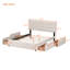 Lits rembourrés peu encombrants avec rangement, fabrication en MDF, style moderne pour la maison