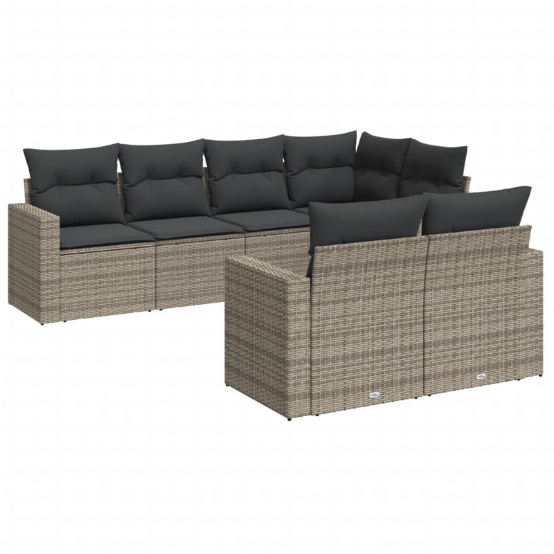 Vidaxl Garden Sofa Set Grey