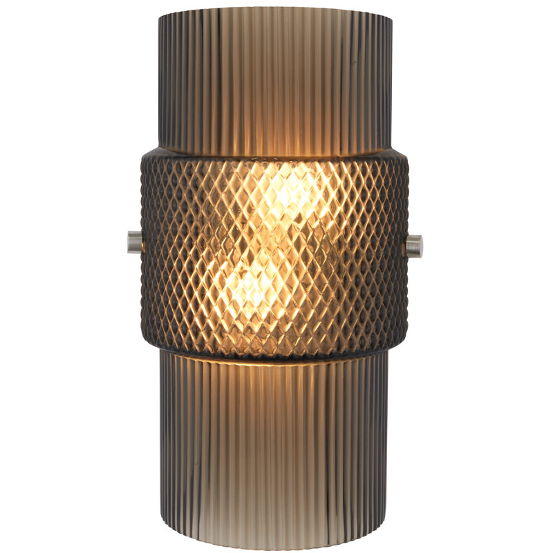 Bronze Cylinder Glass Dimmable Wall Sconce