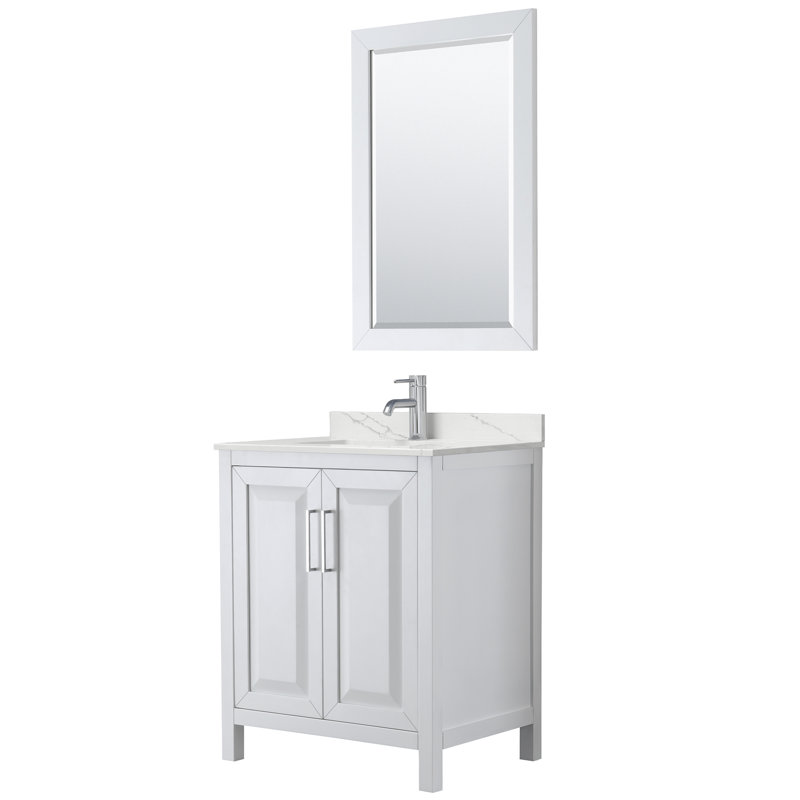 Daria 30'' W Single Vanity, Polished Chrome, Brown, Giotto Quartz