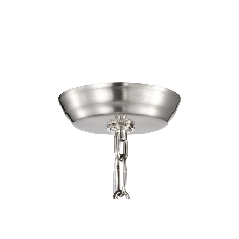 Luminaire suspendu géométrique à 4 lumières Aspen, H 63,5 po x l 16 po x P 16 po, Nickel brossé