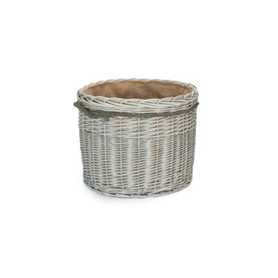 Wicker Storage Basket with Lining
