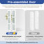 Portes pliantes pliantes en miroir à double usage avec quincaillerie incluse-131456963