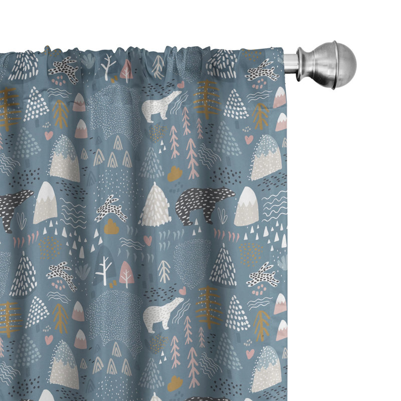 Forest Semi-Sheer Rod Pocket Curtain Panels, 28" x 84"