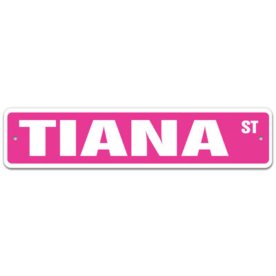 Plaque de rue en aluminium Tiana
