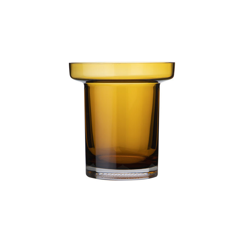 Limelight Crystal Table Vase, Amber