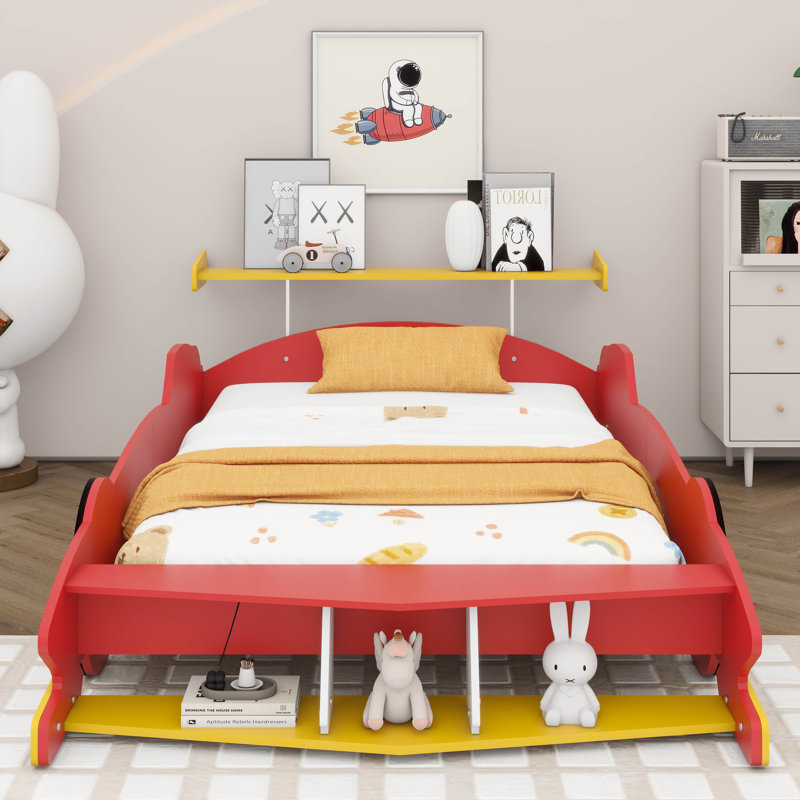 Lit plateforme sur roulettes Dynamic, Rouge