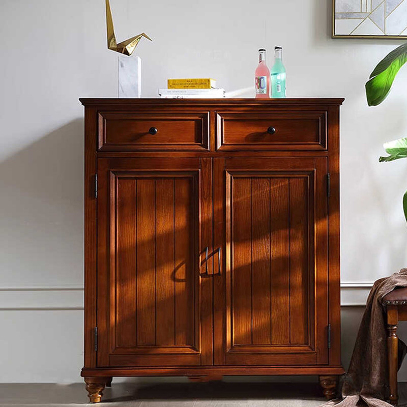 Armoire à chaussures en bois massif American