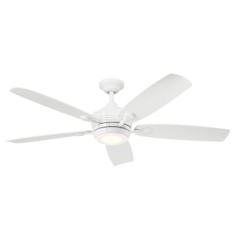 56'' Ceiling Fan with LED Lights, White