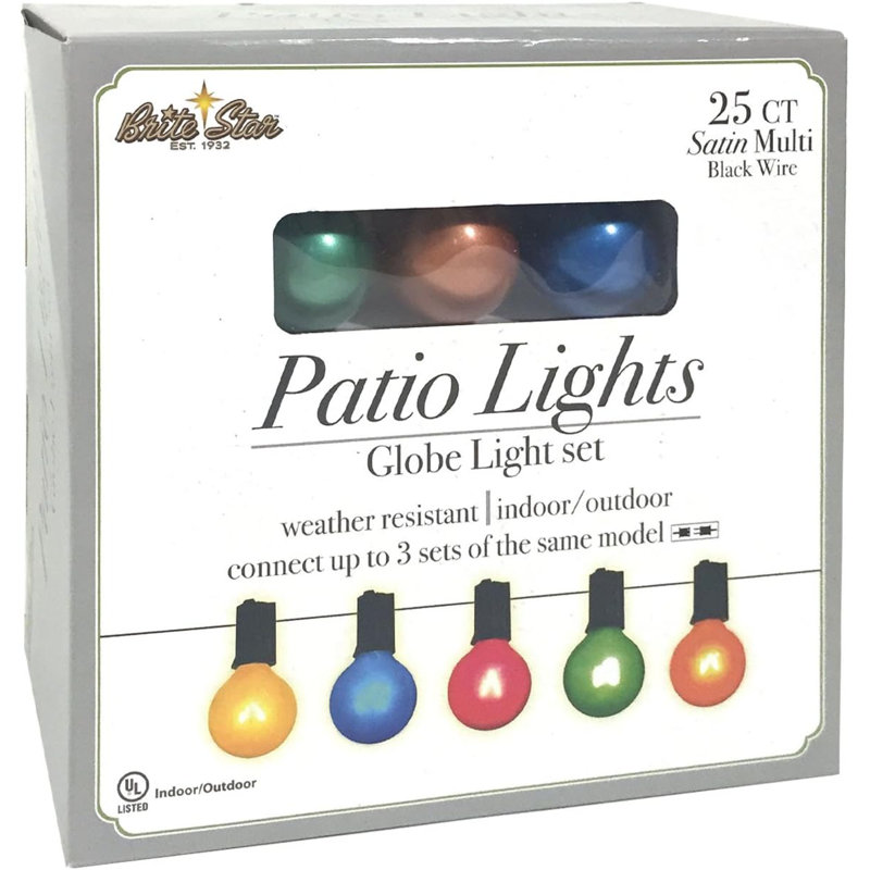 25 Lt G40 Patio Light, Satin Multi