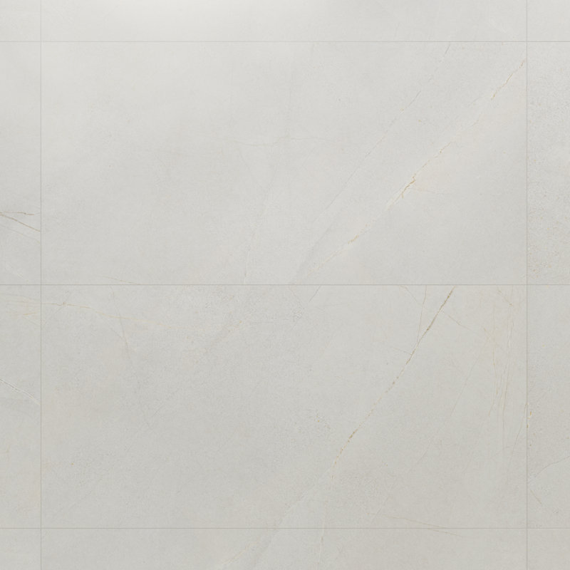 Theo 23.62 In. X 47.24 In. Marble Look Antique Satin Porcelain Floor And Wall Tile (15.49 Sq. Ft. / Case), Blanco White